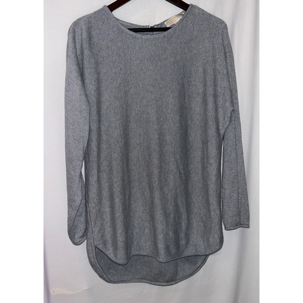Michael Kors Womens Gray Long Sleeve Knit Sweater Casual Round Neck‎ Top